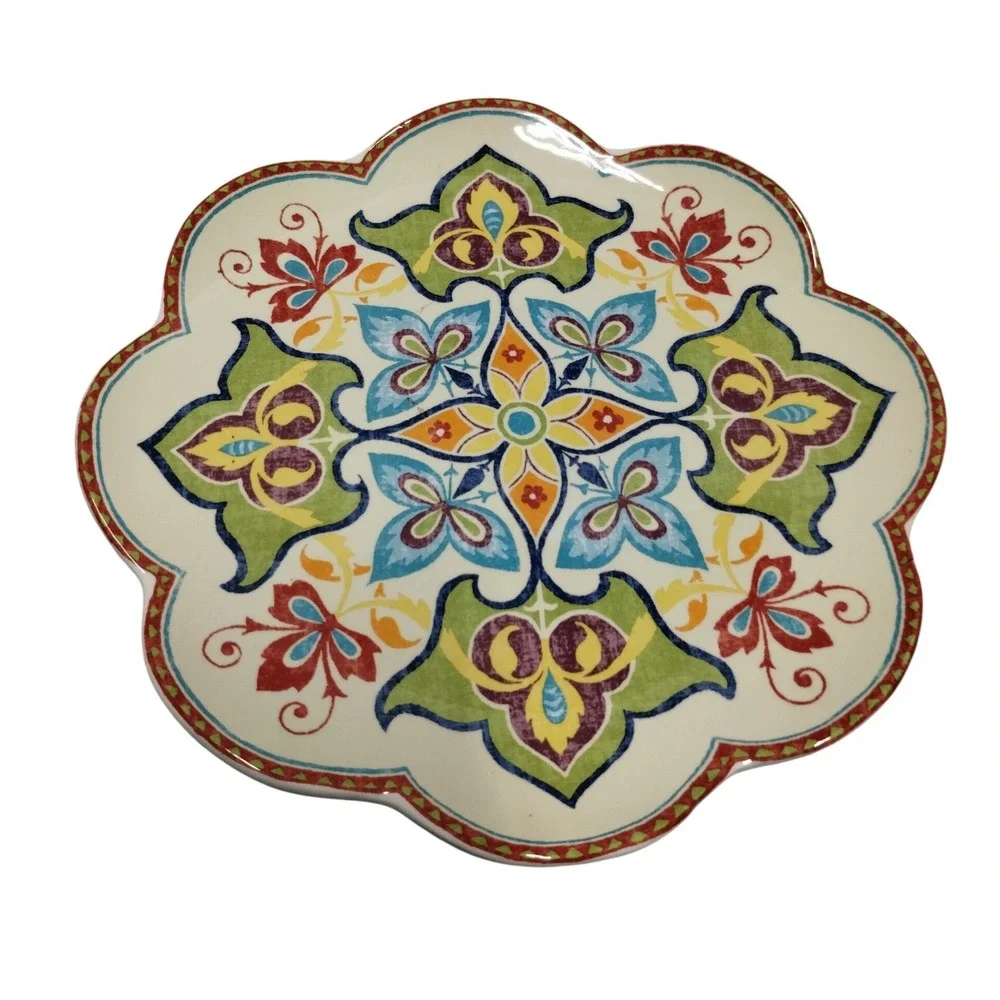 Pier 1 Imports Tapestry Ironstone Scalloped‎ 9.25